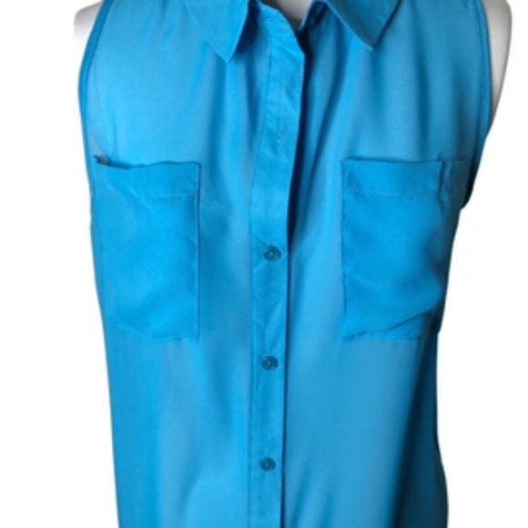 NWT Liberty Love Sleeveless Sheer Button Down Coverup/Tunic/Dress Size L - Picture 4 of 9